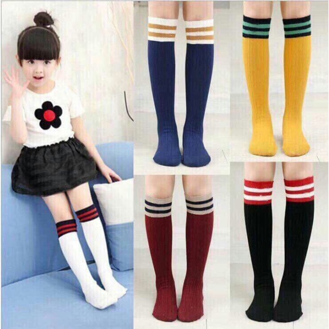 Tất đến gối cho bé COMBO 5 TẤT LEN CAO CỔ ĐẾN BẮP CHÂN CHO BÉ GÁI NHIỀU MẦU SẮC SIÊU ĐẸP