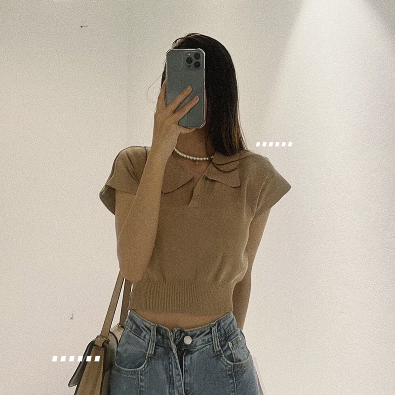 Áo croptop len mongtoghi