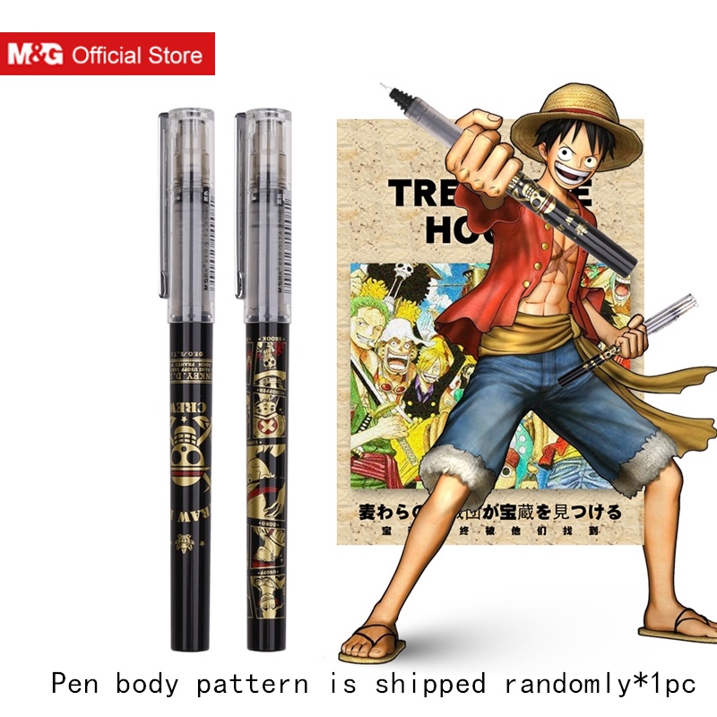 Bút bi M&G QRP57905 màu vàng đen phong cách anime One Piece