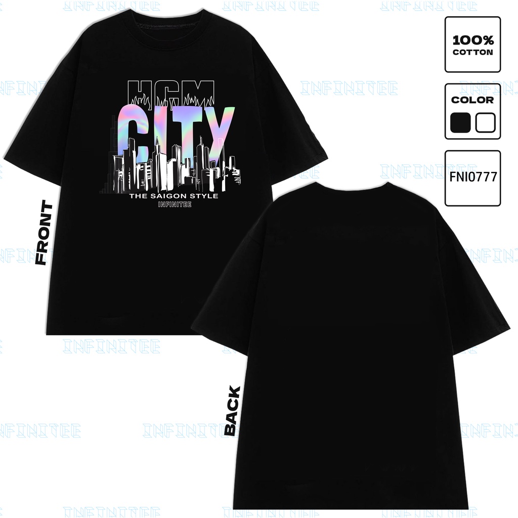 Áo thun INFINITEE Fni0777, Thun 100% Cotton - form rộng Unisex.