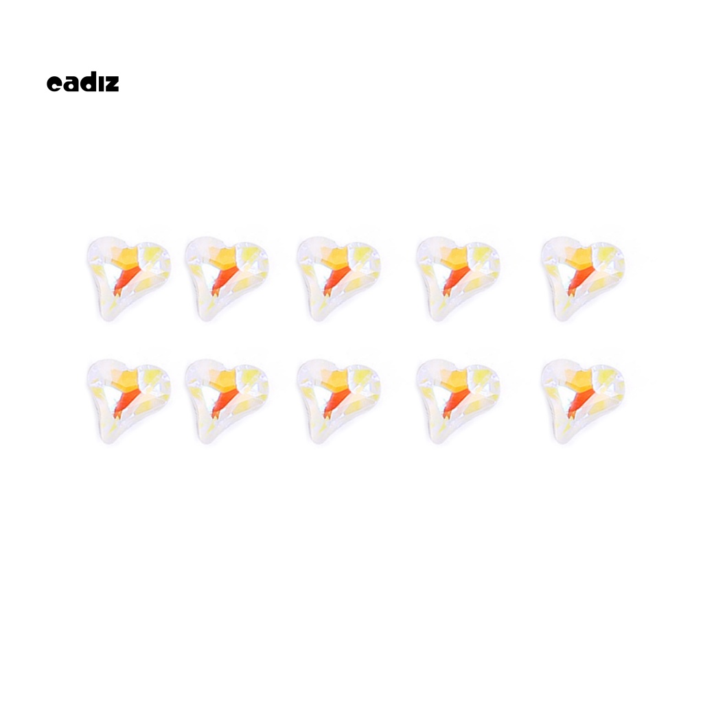 Bộ Phụ Kiện Đính Đá Trang Trí Móng Tay Hình Trái Tim Nhiều Màu Chống Rơi