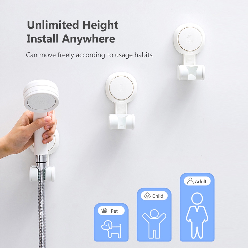 Xiaomi Youpin Giá đỡ vòi hoa sen 3Life dạng móc hút chân không có thể điều chỉnh không cần khoan tiện dụng cho phòng tắm
