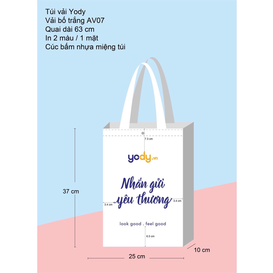 Túi vải tote YODY hình thỏ dễ thương ZTUI