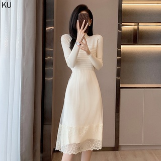 Đầm Len Tay Dài Phong Cách Hàn Quốc Thời Trang Thu Đông Hàng Mới 2023 #0