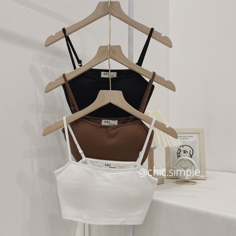 Áo bra nữ cotton dày dặn co giãn có mút form croptop