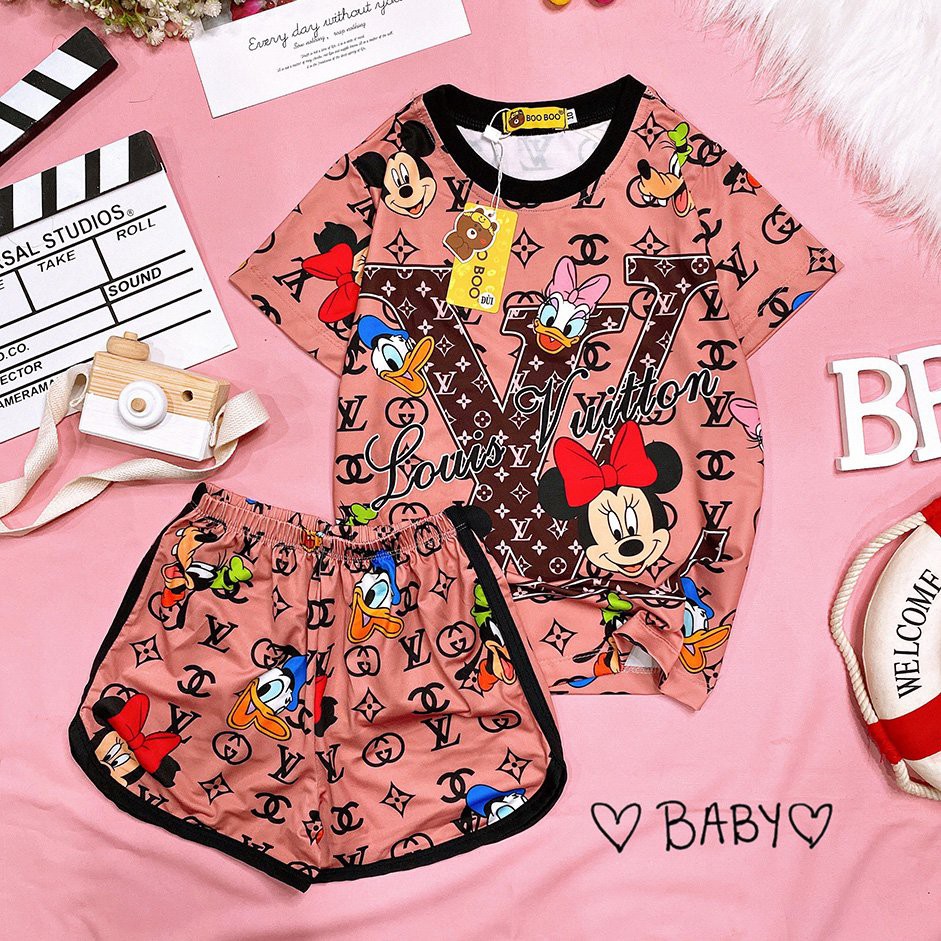 P2 Đồ Bộ Pijama Thun Baby SIZE 10-20KG Tay Ngắn Quần Đùi Họa Tiết Hoạt Hình Dễ Thương | BigBuy360 - bigbuy360.vn