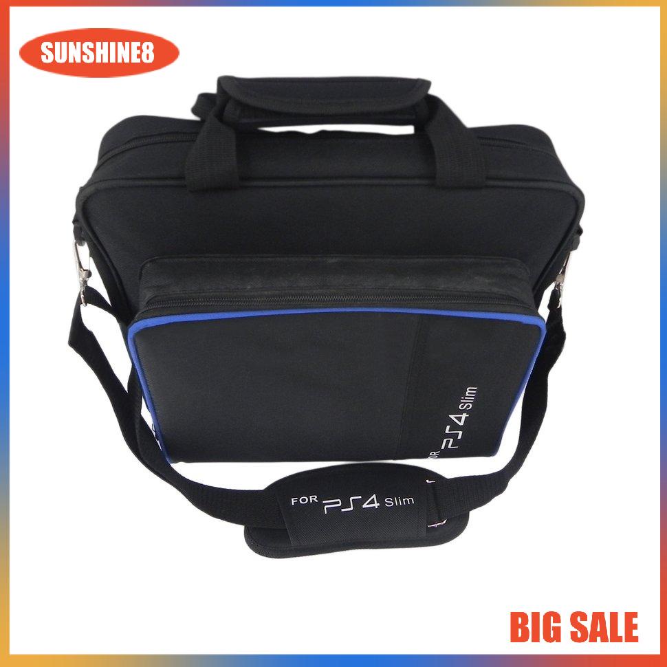 【SUN】Game Console Storage Bag Shoulder Bag Shock Proof Travel Hand Bag for PS4 Slim