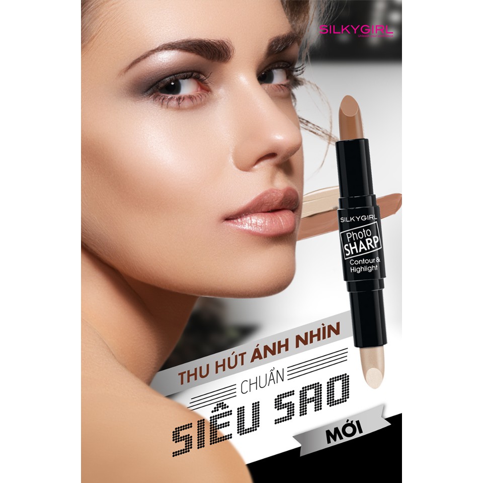 Tạo Khối Hai Đầu Dạng Thỏi Silkygirl Photosharp Contour & Highlight 8g