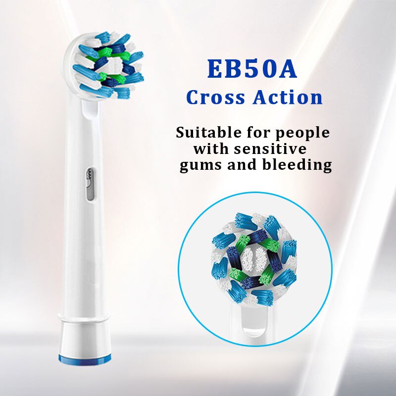 Set 4 Đầu Bàn Chải Điện Thay Thế Cho oral b Infinity cross action advance triumph excel