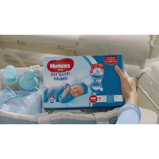 Bỉm - Tã dán sơ sinh Huggies size NB 36 miếng cho be dưới 5kg