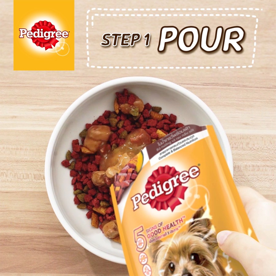 [Hộp 12 gói] Pate Pedigree Cho Chó Lớn Vị Gà Nấu Sốt 130g