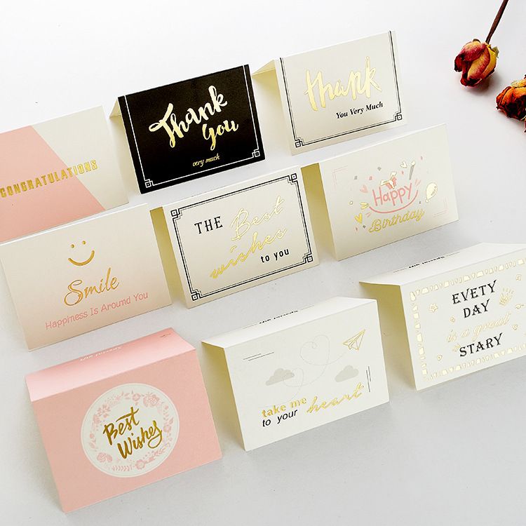 [GIFT] Thiệp cảm ơn, thiệp chúc mừng nhắn gửi yêu thương (giao ngẫu nhiên) - Tiệm Bạc Hạnh Phúc