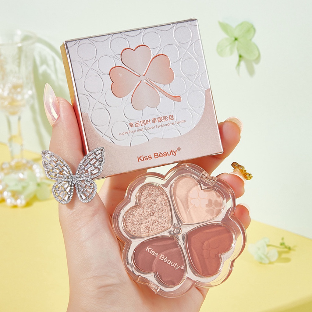 Bảng Phấn Mắt Imagic 4 Màu Lì Và Ánh Ngọc Trai Kết Hợp Trang Điểm Lâu Trôi 40g