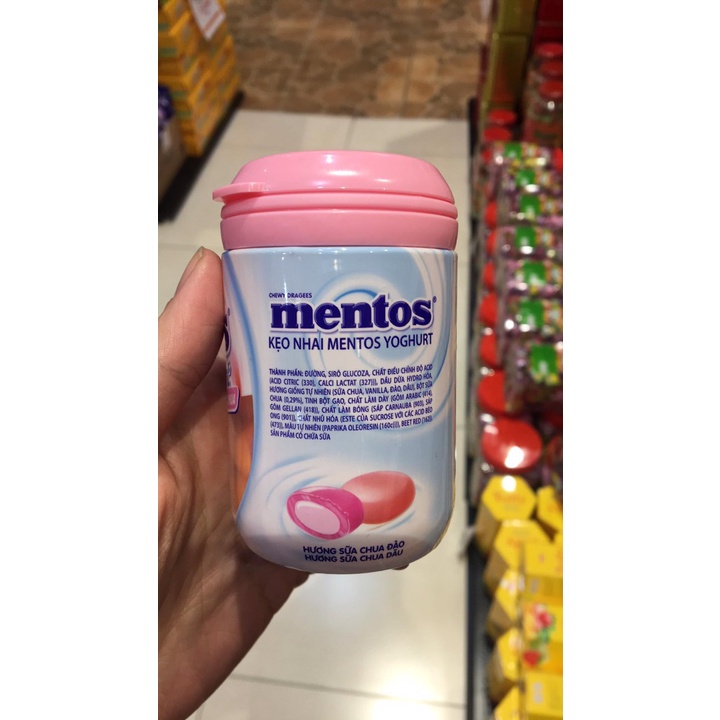 Kẹo mentos sữa chua dâu đào 90g