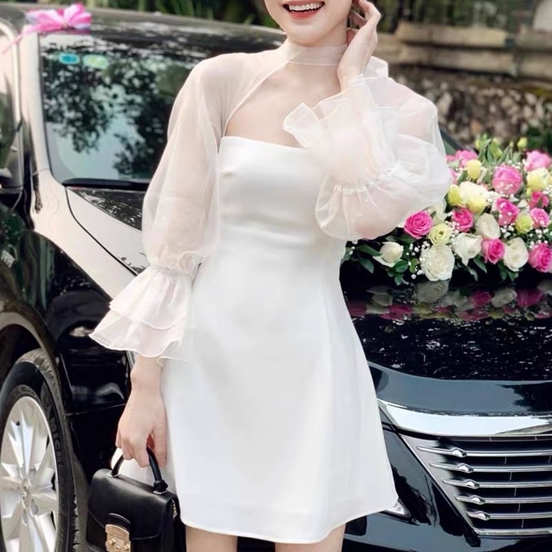 Đầm thiết kế bigsize chubby tay phồng cao cấp  AV39-0922