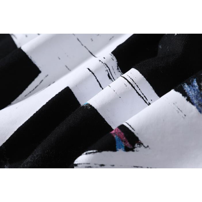 Áo thun cotton ngắn tay in hình Off-white thời trang dành cho nam và nữ