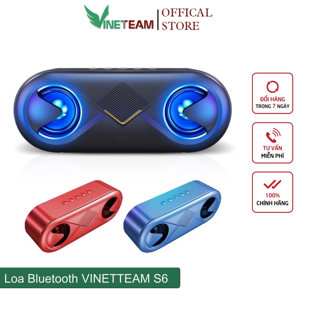 Loa Bluetooth Gaming VINETTEAM S6 SUPER BASS SIÊU HOT Nghe nhạc đẳng cấp hơn!!! -3535