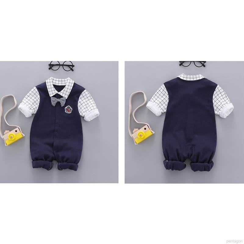 Jumpsuit tay dài phong cách quý ông cho bé trai