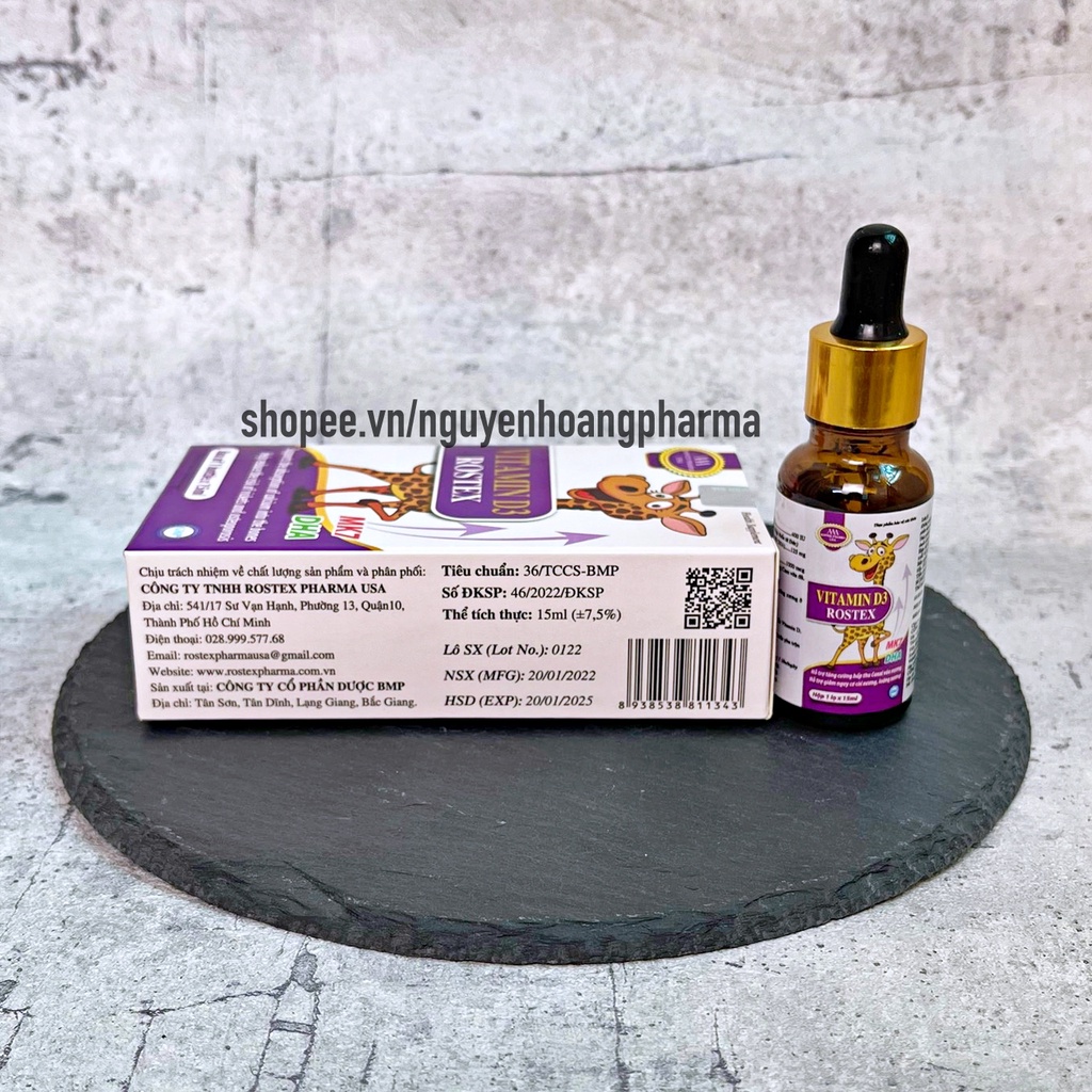 Siro nhỏ giọt Vitamin D3 k2, bổ sung vitamin D hỗ trợ hấp thu canxi tăng chiều cao, giảm còi xương ở trẻ nhỏ