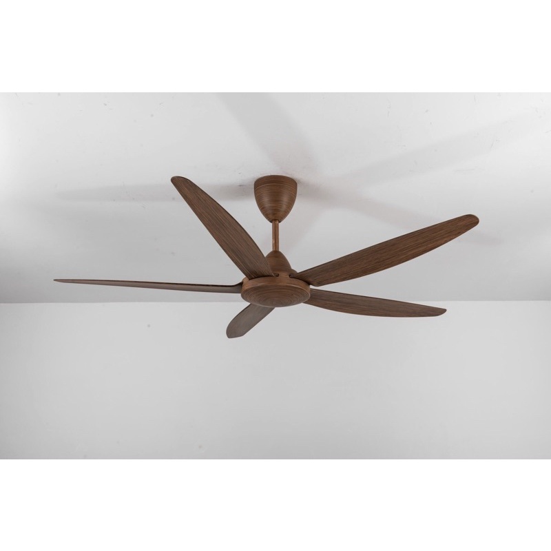 Quạt trần 5 cánh cao cấp vân gỗ điều khiển từ xa Clisun, đong cơ mạnh, sải cánh dài 142cm giúp lưu lượng gió lớn hơn