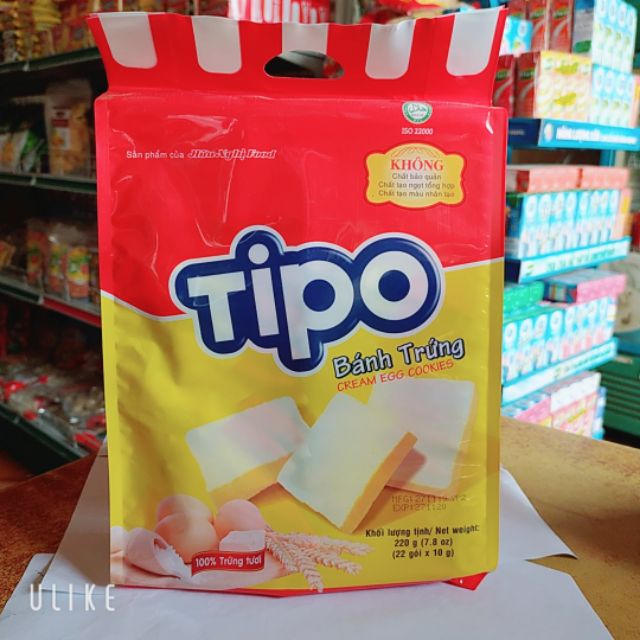 Bánh trứng tipo 220g /1 gói (22gói x 10g )