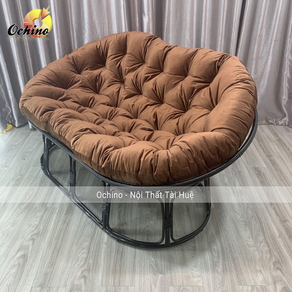 Ghế thư giãn Papasan Đôi Hàng đẹp có sẵn (được chọn đệm theo yêu cầu)