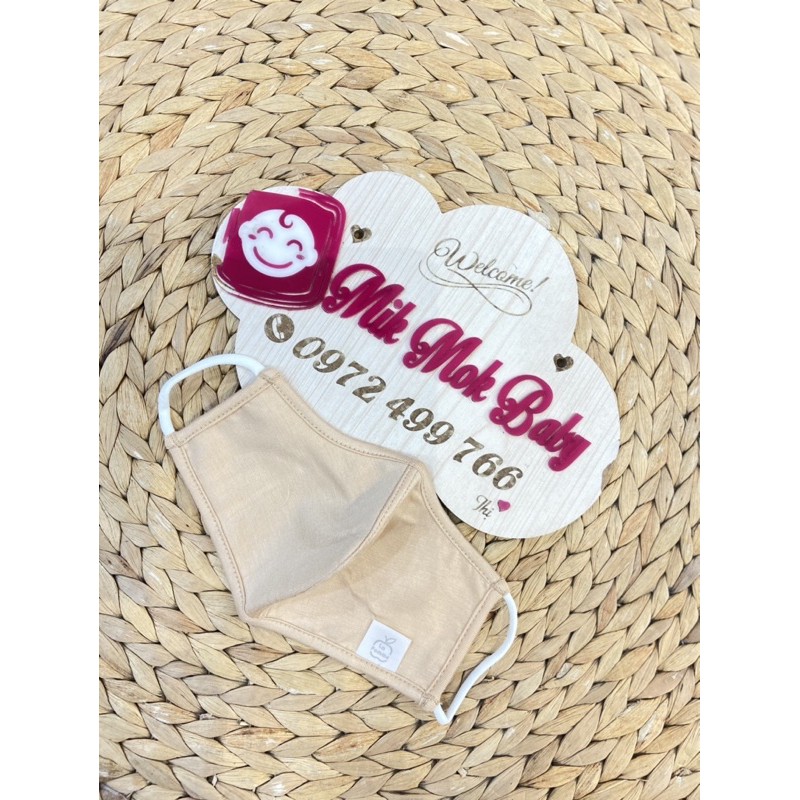 Khẩu trang vải cho em bé, Lapomme free size chính hãng cho bé từ 1-5y