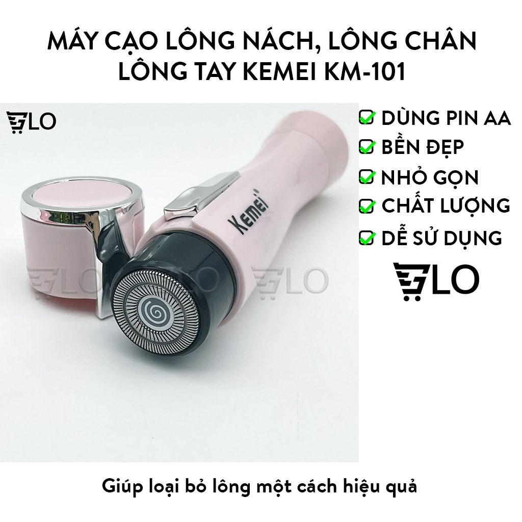 Máy Cạo Lông Nách, Lông Chân, Lông Tay Kemei KM-1012