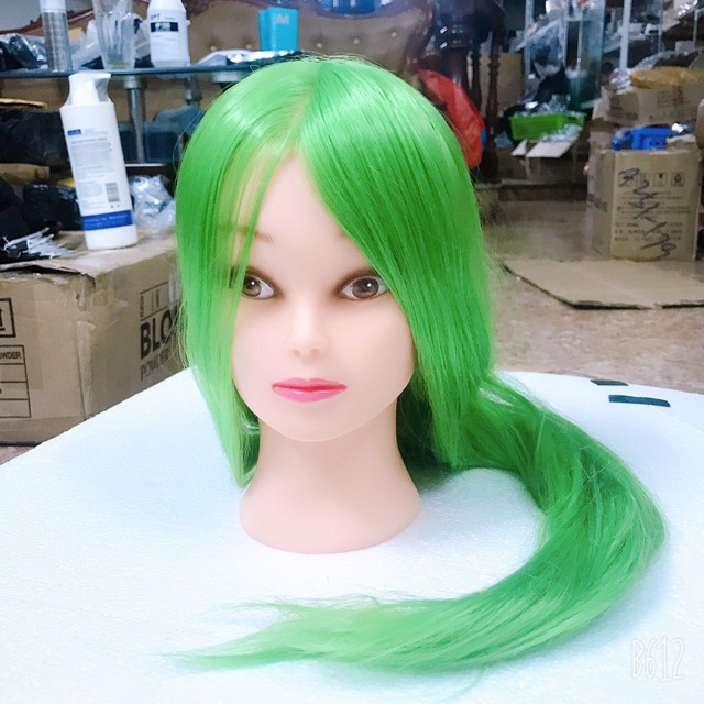 Đầu manocanh cắt tóc giá rẻ tóc dày, dài nhiều tóc