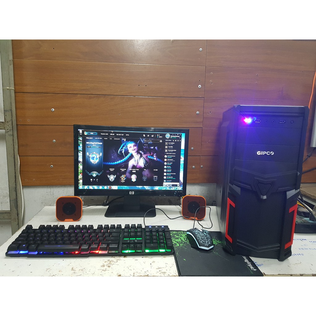 BỘ MÁY TÍNH BÀN CHƠI PUBG Mobi GTA V LOL CF CSO  - Có Quạt LED - PHÍM + CHUỘT