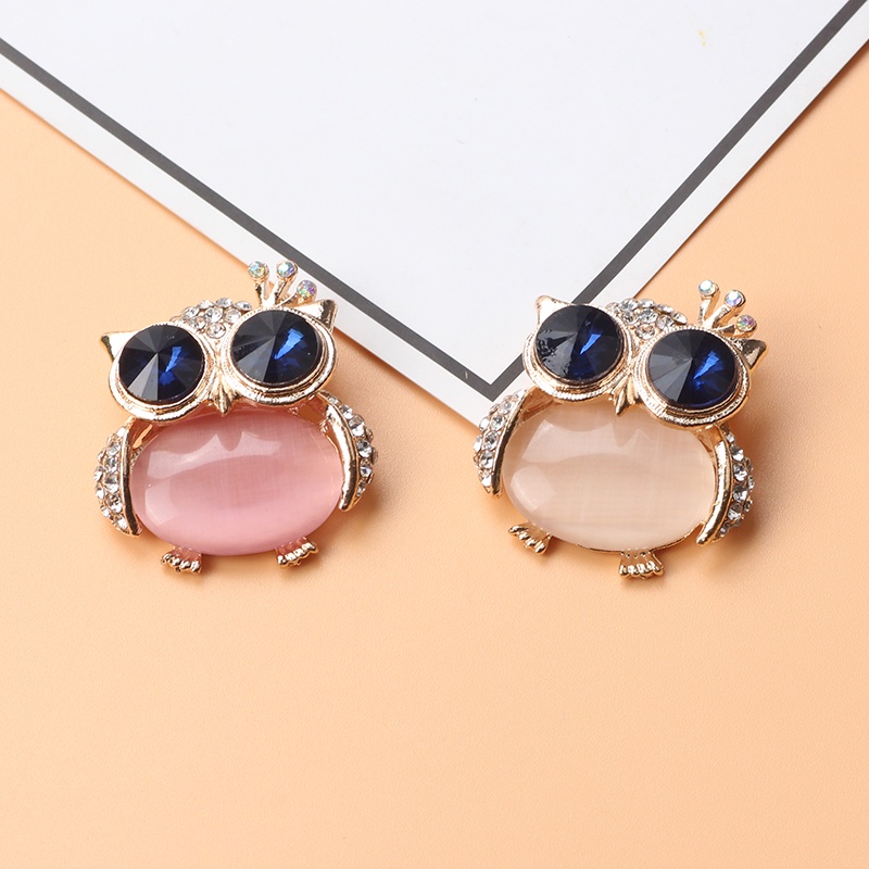 Ghim Cài Áo Hình Cú Mèo Đính Đá Dễ Thương