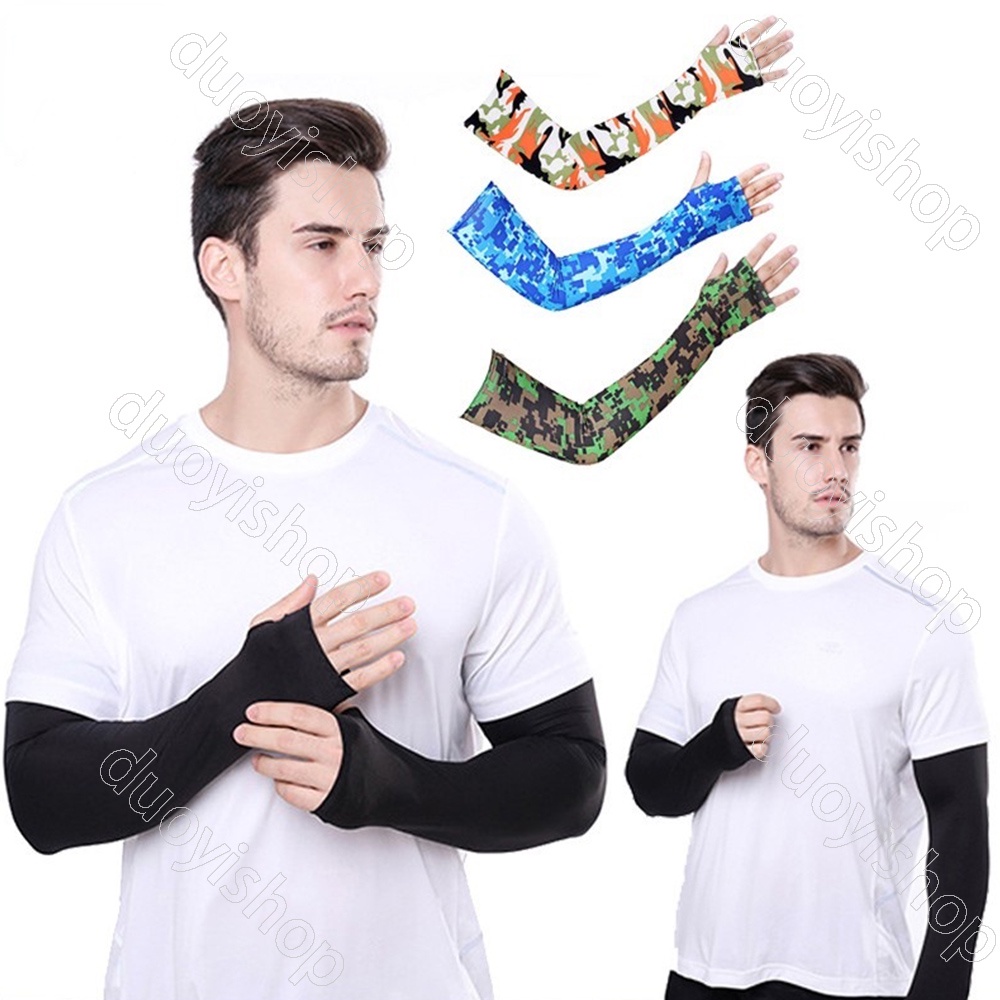 Vỏ Bọc Cánh Tay Bằng Lụa Lạnh Chống Tia UV Khi Lái Xe Mô Tô