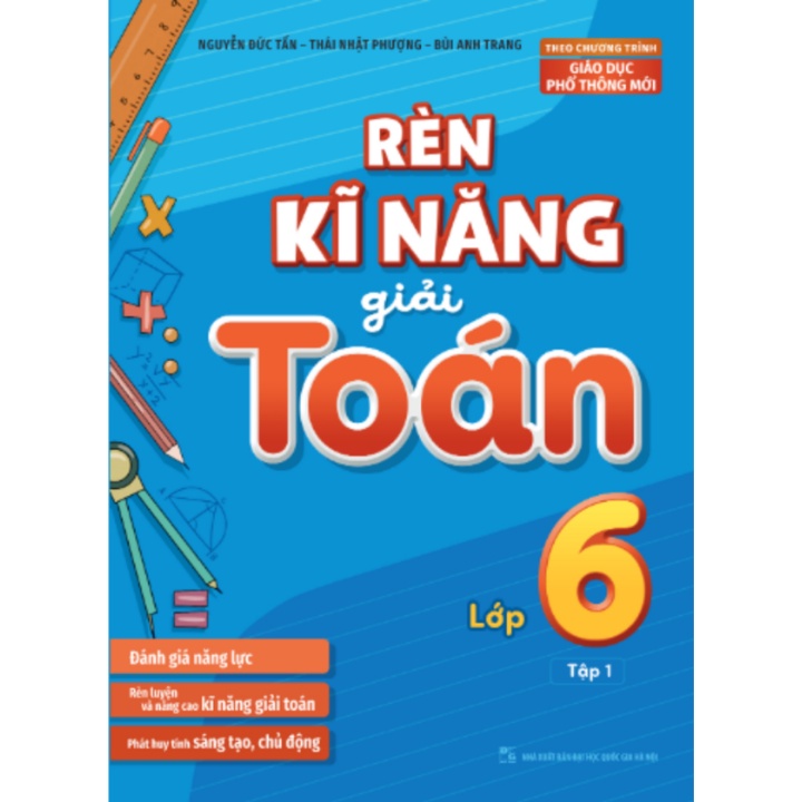 Sách - Combo Rèn Kĩ Năng Giải Toán Lớp 6 (Tập 1 + 2) (Bộ 2 Cuốn)