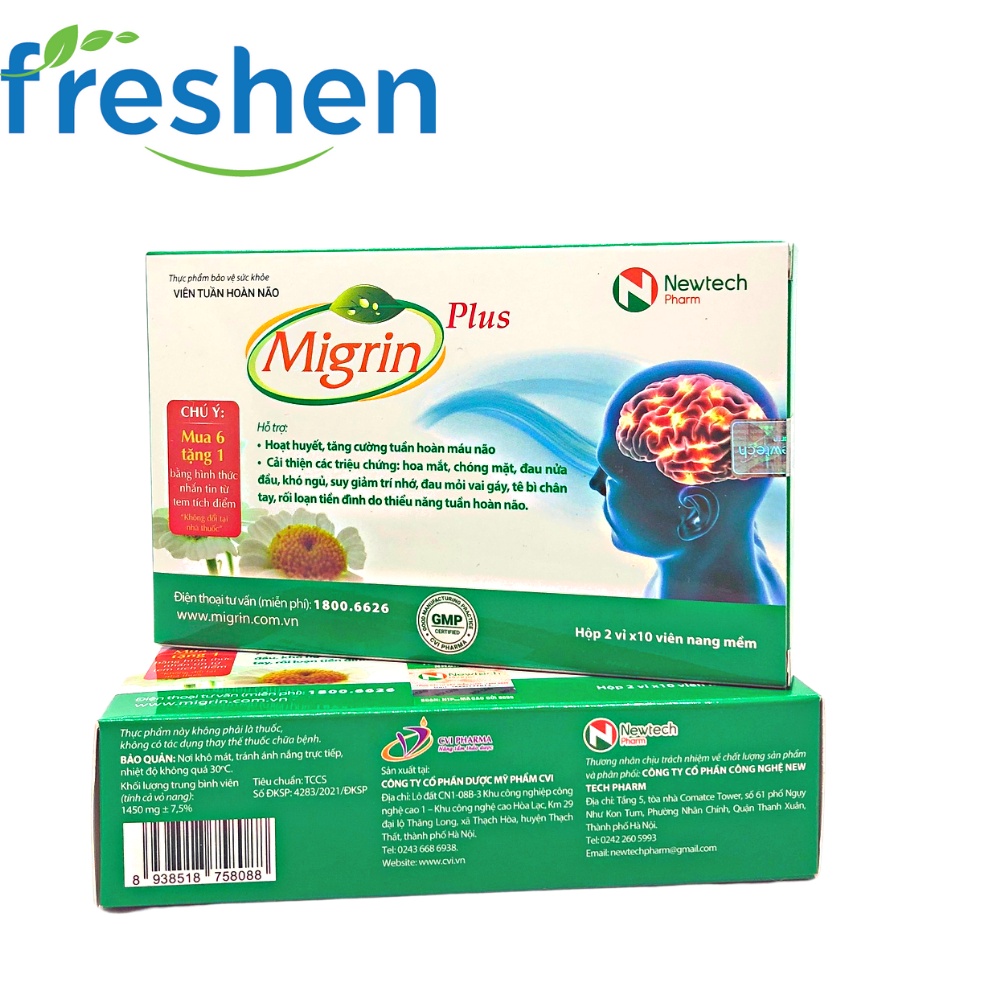 Migrin - Giúp giảm đau nửa đầu và thiếu máu não mãn tính