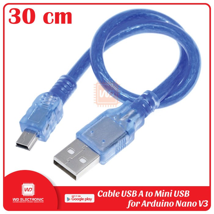 Arduino Nano 30cm Usb A To Mini Usb Cable