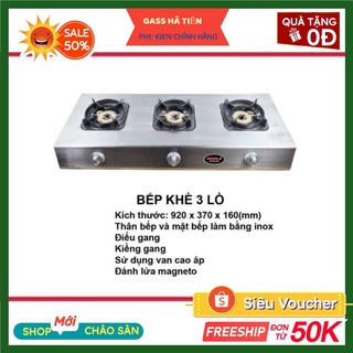 Bếp khè mặt inlox 3 Lò- Bếp khè