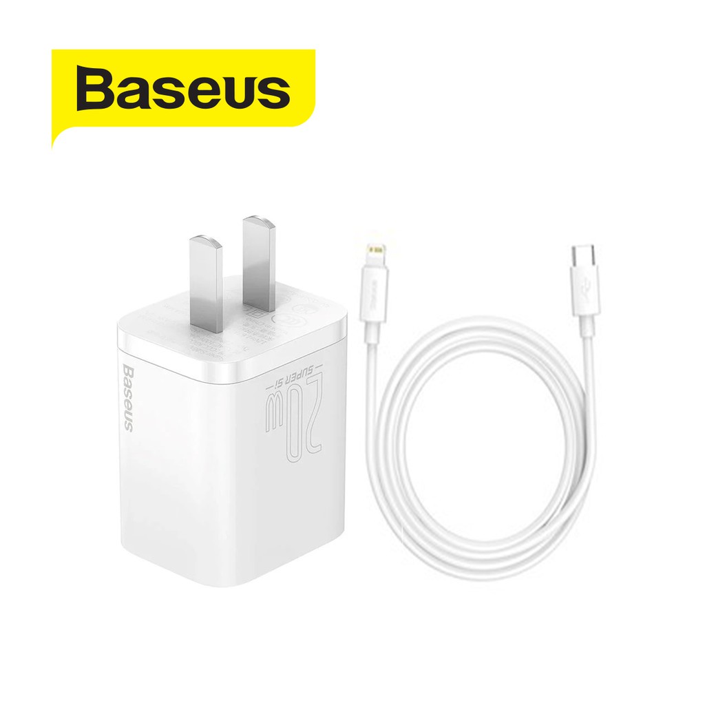 Bộ sạc nhanh ip 20w Baseus - Củ kèm dây type c to ling dùng cho iphone 14 13 12pro 11promax ..