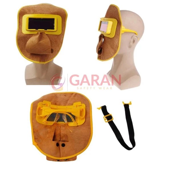 Mặt Nạ Hàn Điện Tử Da Bò Thật Chống Cháy - Mặt Nạ Hàn Điện Tử Bằng Da