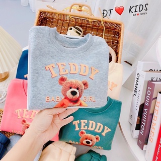 Bộ nỉ bông gấu Teddy cho bé