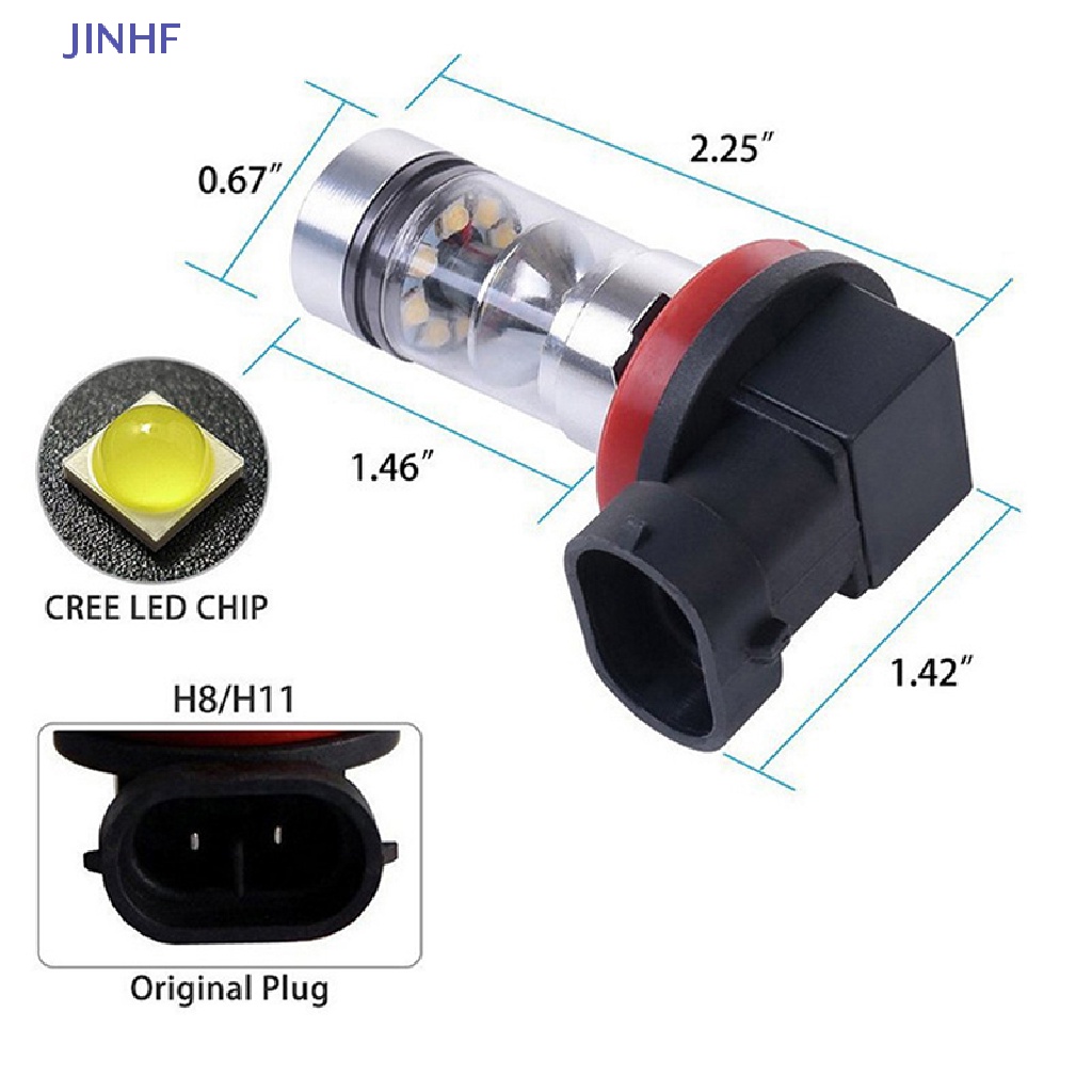1 Bóng Đèn Sương Mù H11 1100LM 6000K Ánh Sáng Trắng Dành Cho Ô Tô