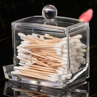 Hộp đựng tăm bông Q-tips/ mút trang điểm/ bông trang điểm hình vuông