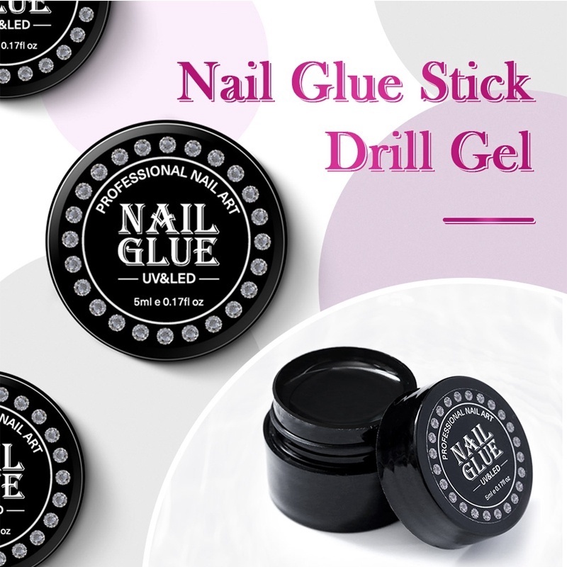 Gel keo dán móng MODELONES màu thủy tinh trong suốt dùng đính các phụ kiện trang trí móng 5G