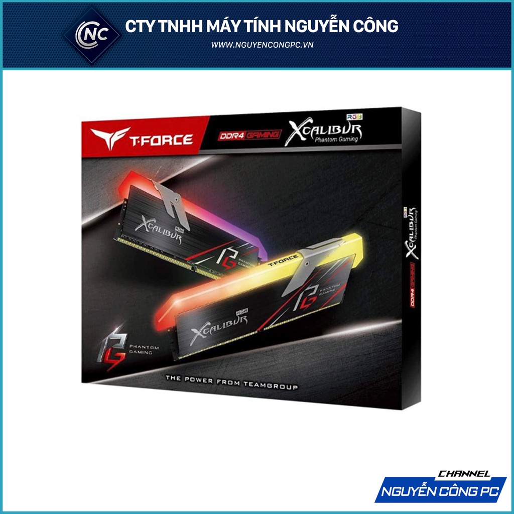 RAM TEAMGROUP TForce XCALIBUR Phantom Gaming RGB 16GB (8GBx2) Bus 4000 CL18 Black DDR4