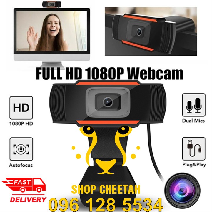 Webcam đế cao và đế kẹp HD 1080P / 720P – Tích hợp Mic và đèn Led hỗ trợ học trực tuyến – Hình siêu nét – Âm thanh chuẩn