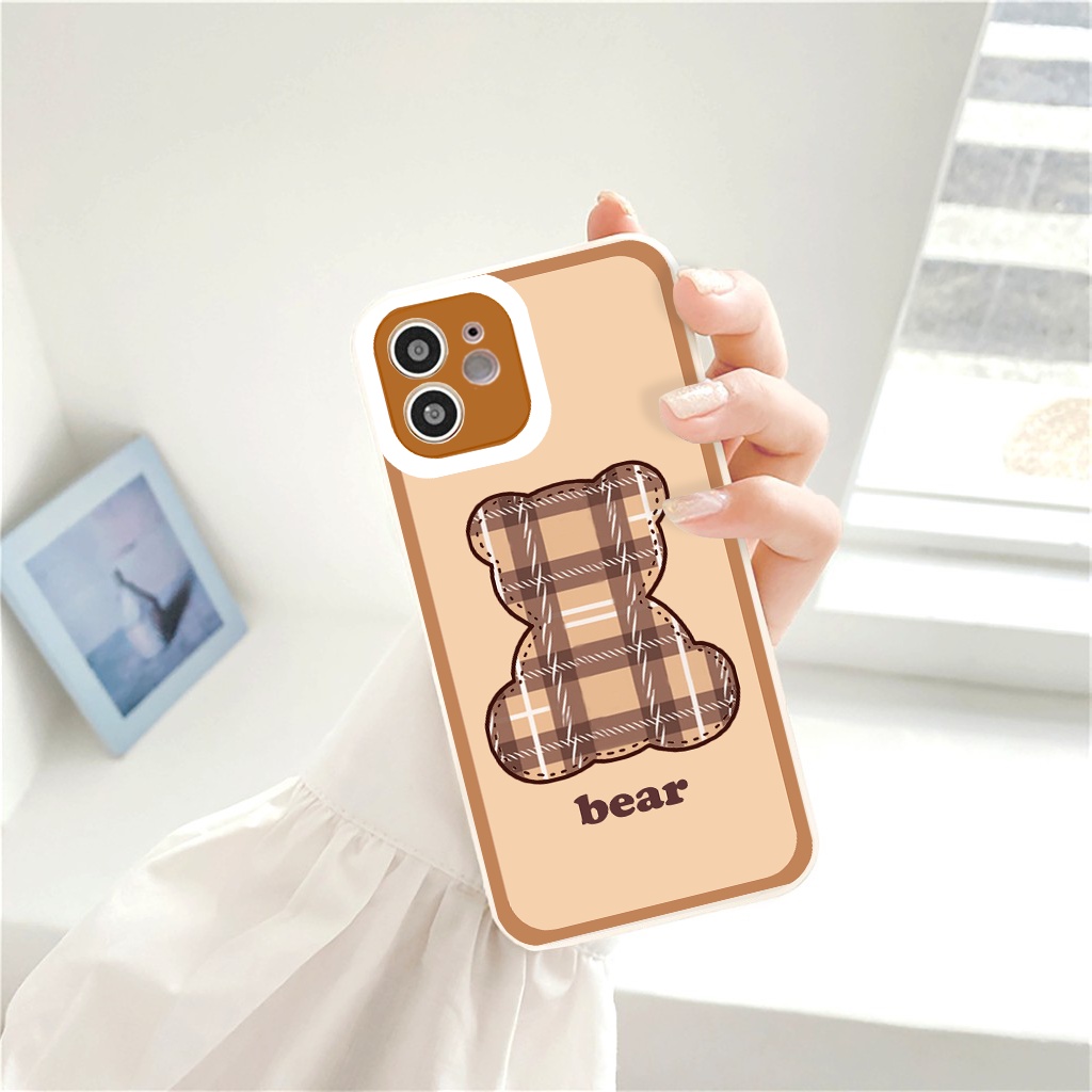 Ốp lưng iphone LineBear trong cạnh vuông 6/6plus/6s/6splus/7/7plus/8/8plus/x/xr/xs/11/12/13/pro/max/plus/promax