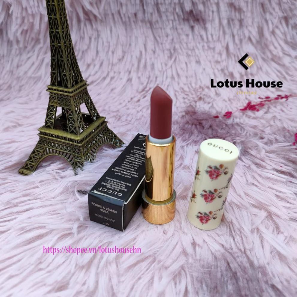 Son Gucci Rouge À Lèvres Voile Vỏ Hoa mini 1.3g đủ tone hot hit bền màu không trôi | BigBuy360 - bigbuy360.vn