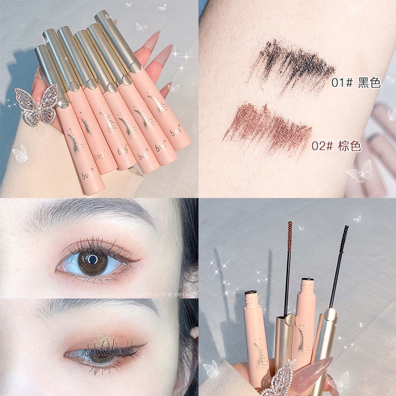Mascara BVG Đầu Cọ Nhỏ Trang Điểm Tự Nhiên Lâu Trôi Chống Thấm Nước Và Mồ Hôi