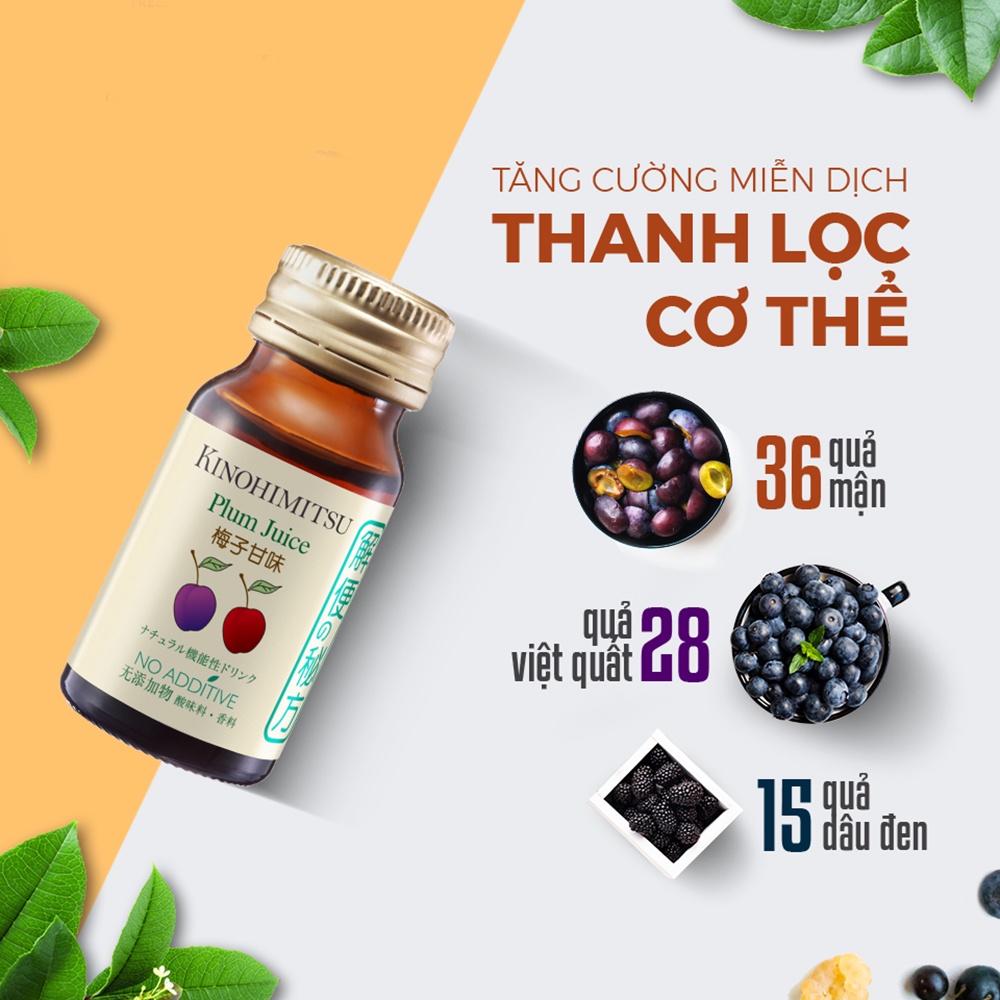 Nước Uống Kinohimitsu Giải Độc Cơ Thể J'Pan D' Tox Plum Juice 30ml x 6