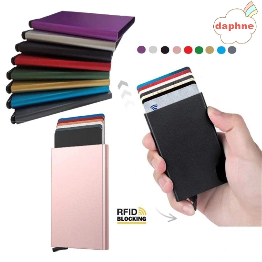 Ví Đựng Thẻ Tín Dụng RFID Bằng Hợp Kim Nhôm Chống Trộm Tự Động Chặn RFID Dành Cho Nam