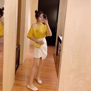 Áo kiểu thun lệch vai HÀNG Y HÌNH